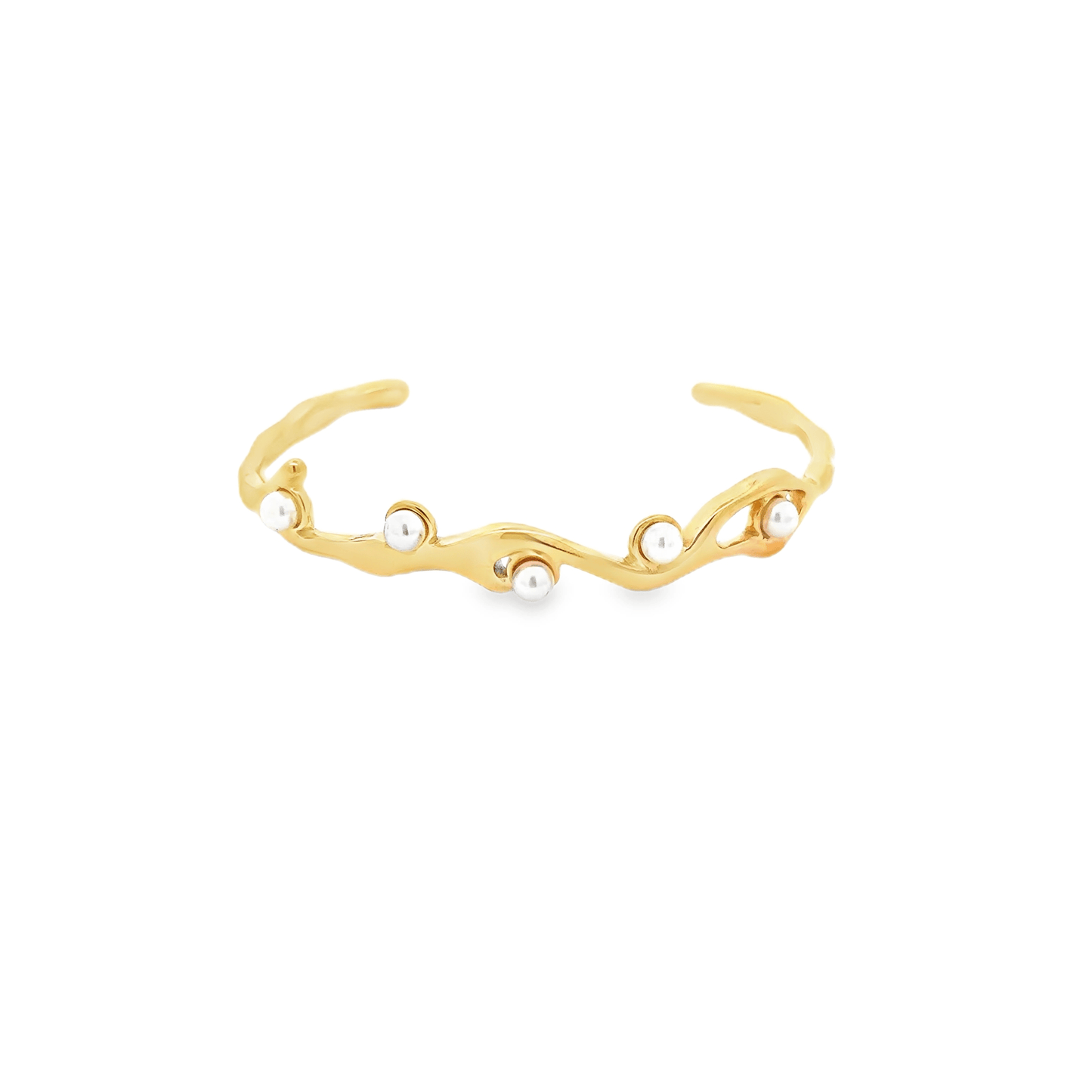 Elegant Gold Wave Bracelet