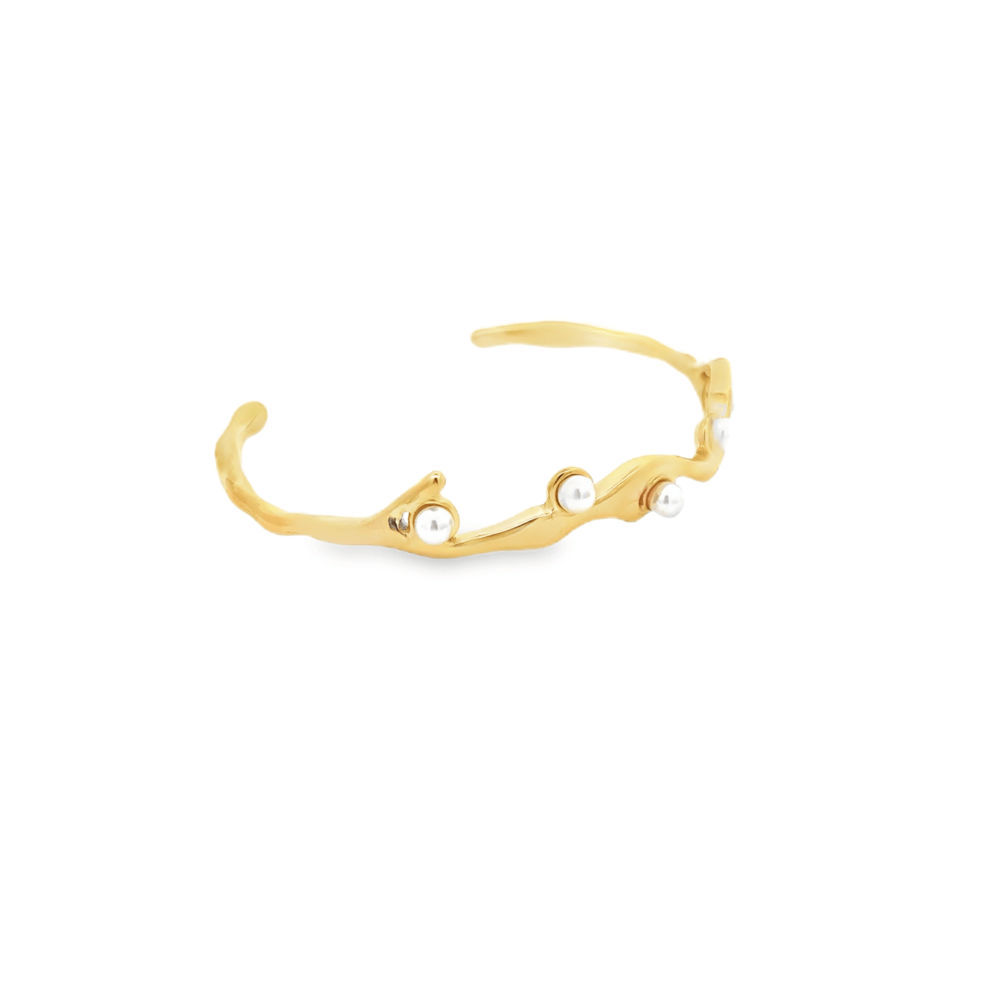 Elegant Gold Wave Bracelet