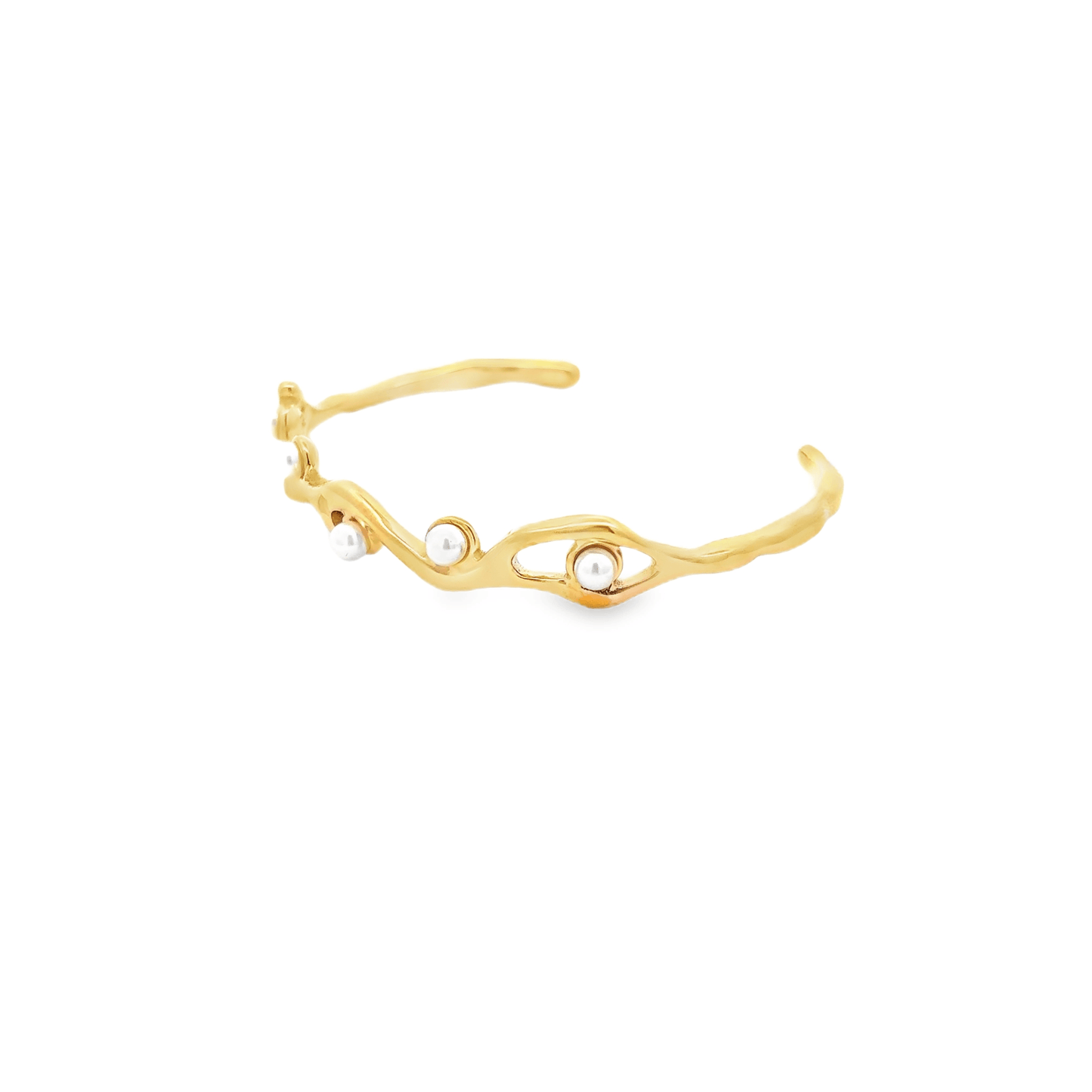 Elegant Gold Wave Bracelet