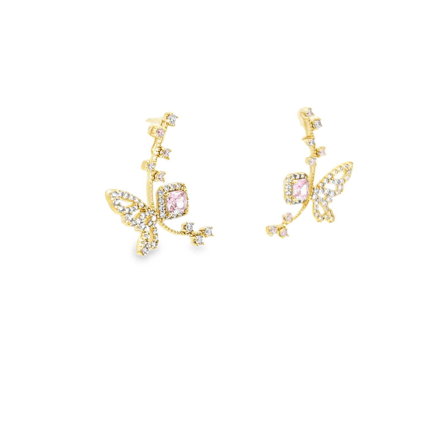 Elegant Floral Butterfly Earrings