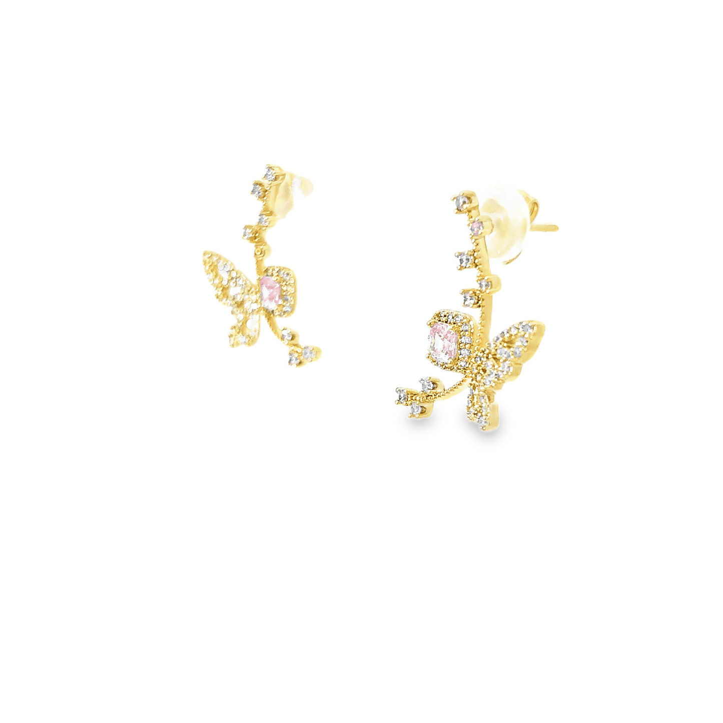 Elegant Floral Butterfly Earrings
