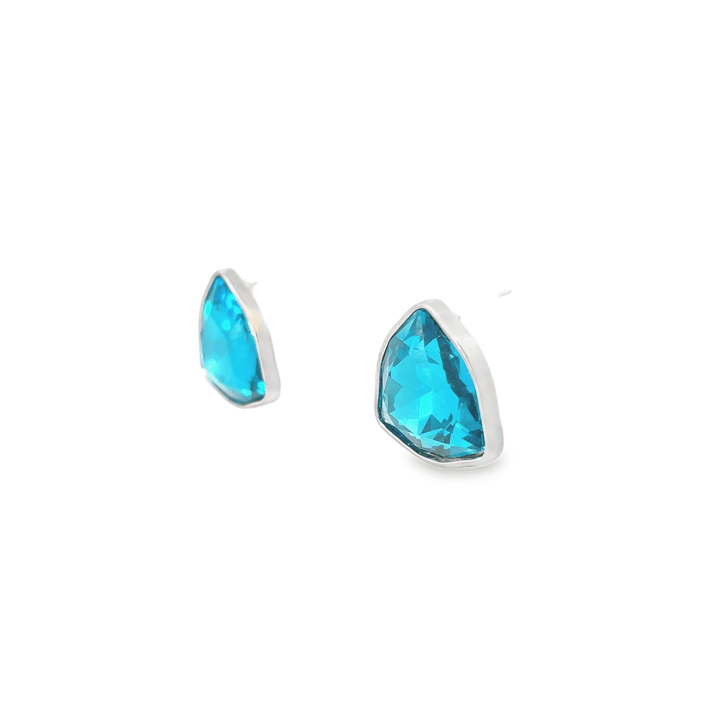 Elegant Blue Crystal Studs