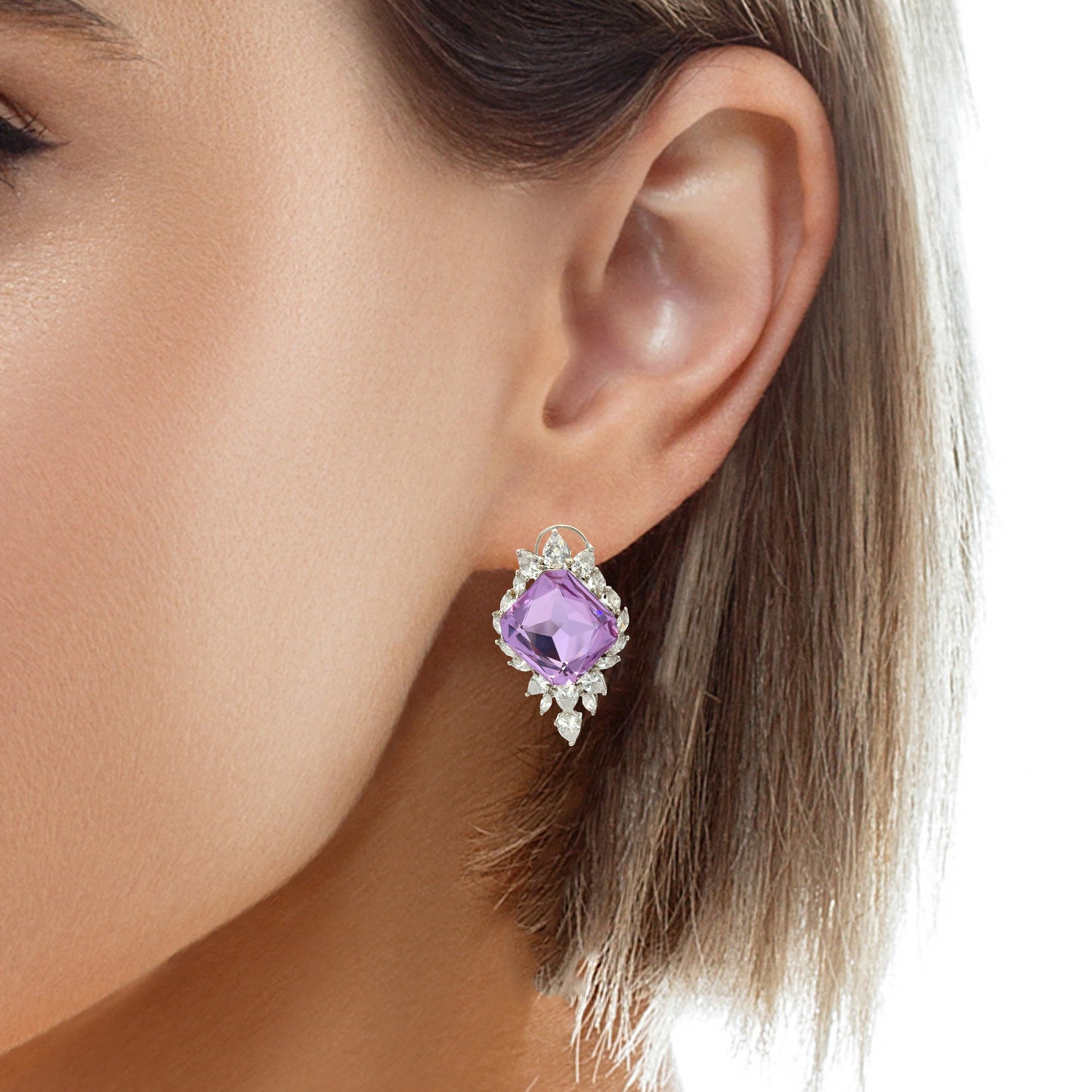 Elegant Purple Crystal Necklace