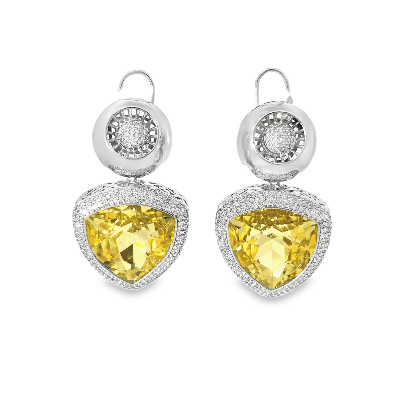 Elegant Yellow Sehrova Crystal Necklace
