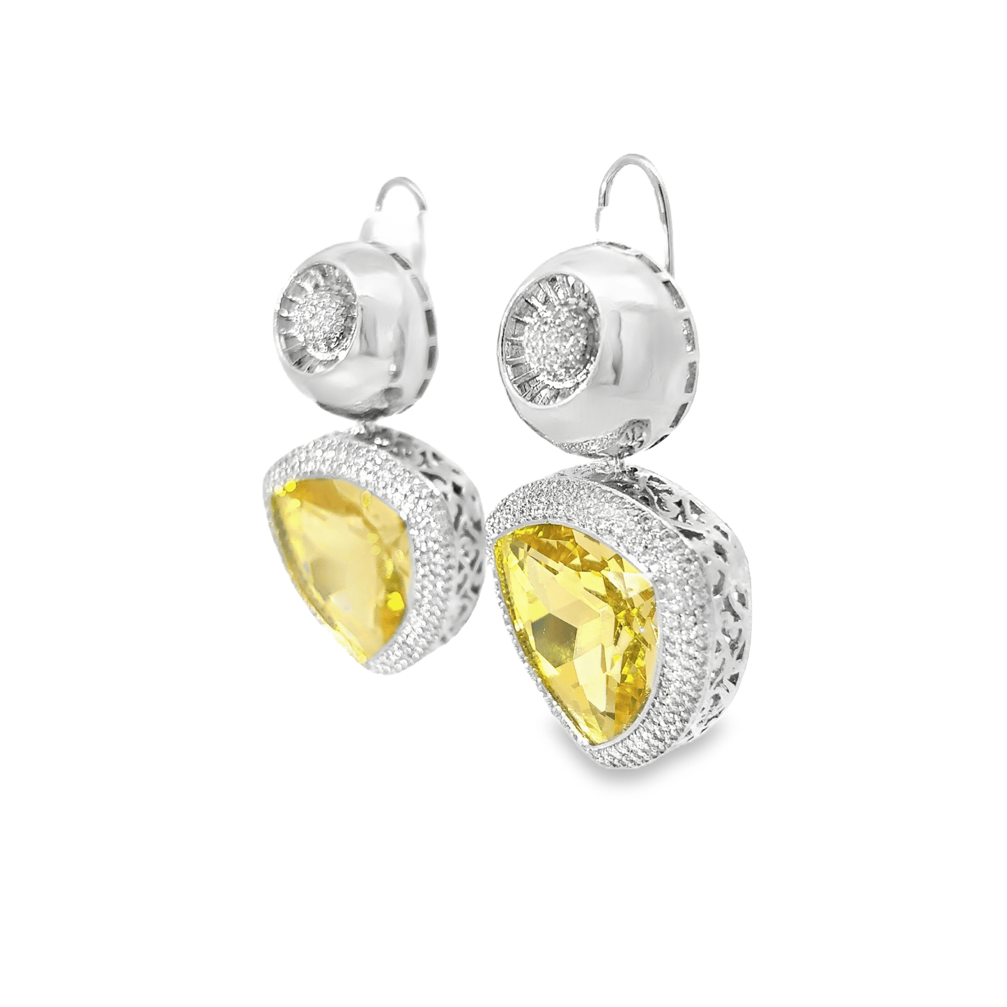 Elegant Yellow Sehrova Crystal Necklace