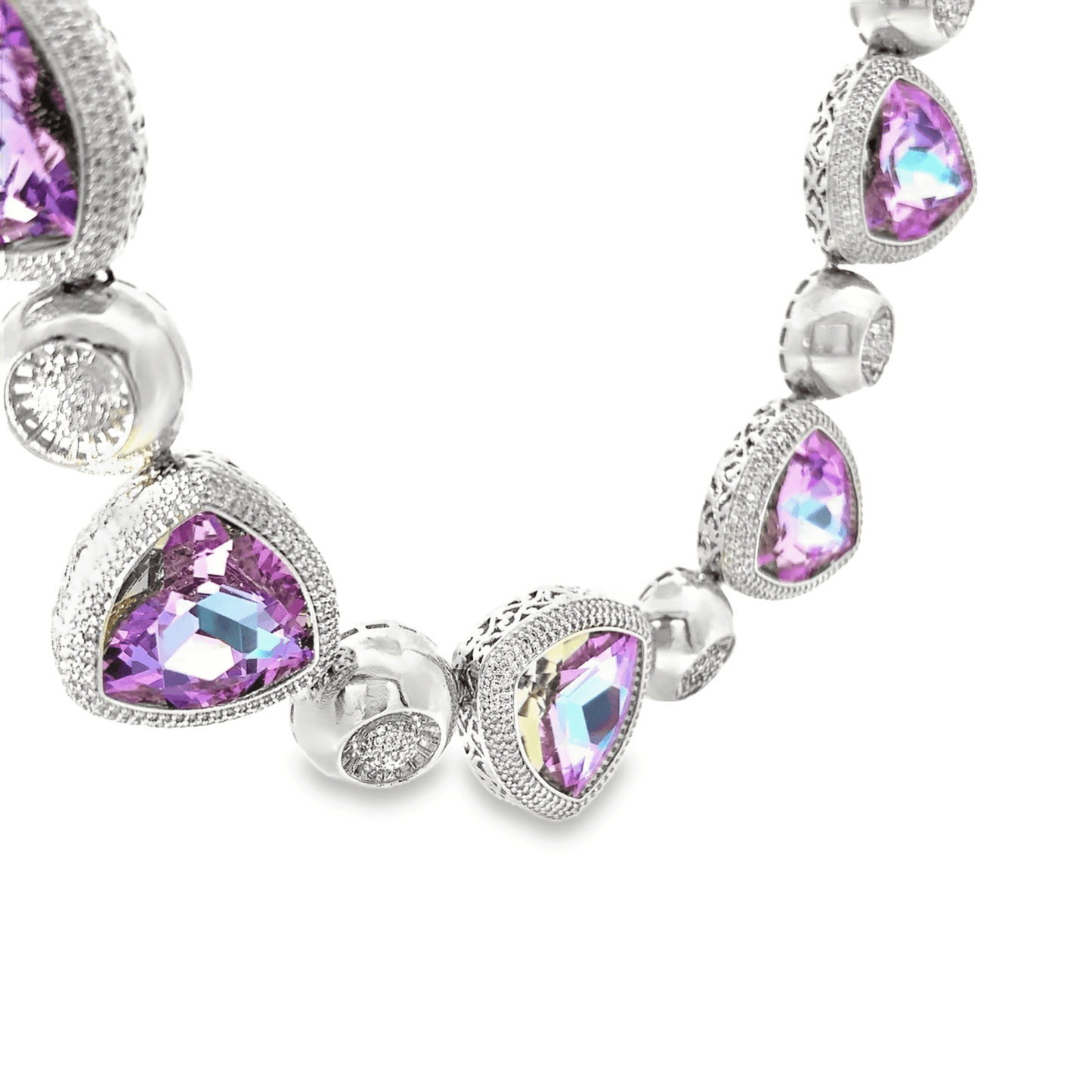 Elegant Lavender Sehrova Crystal Necklace