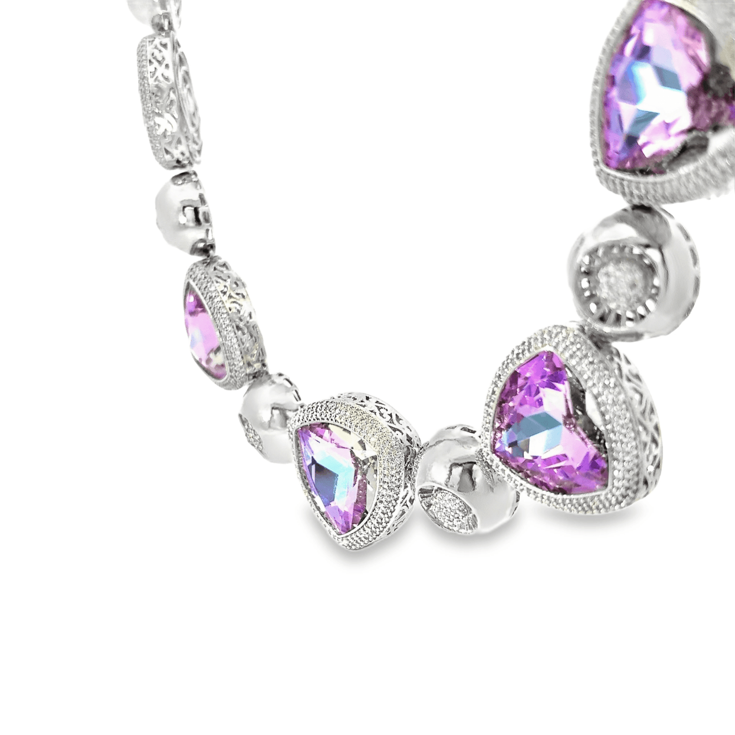 Elegant Lavender Sehrova Crystal Necklace