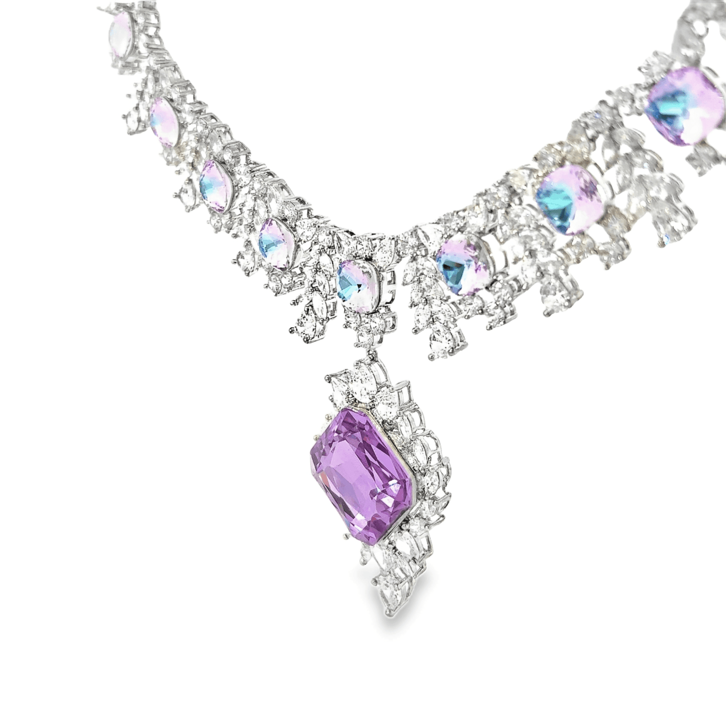 Elegant Purple Crystal Necklace
