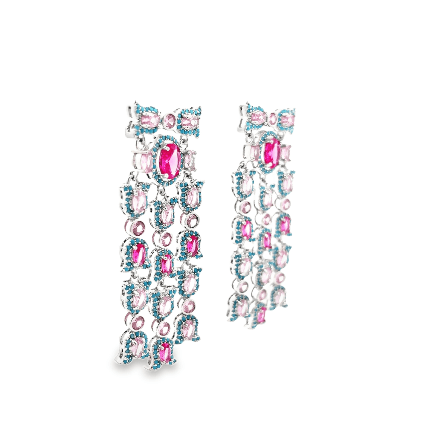 Elegant Pink and Blue Necklace