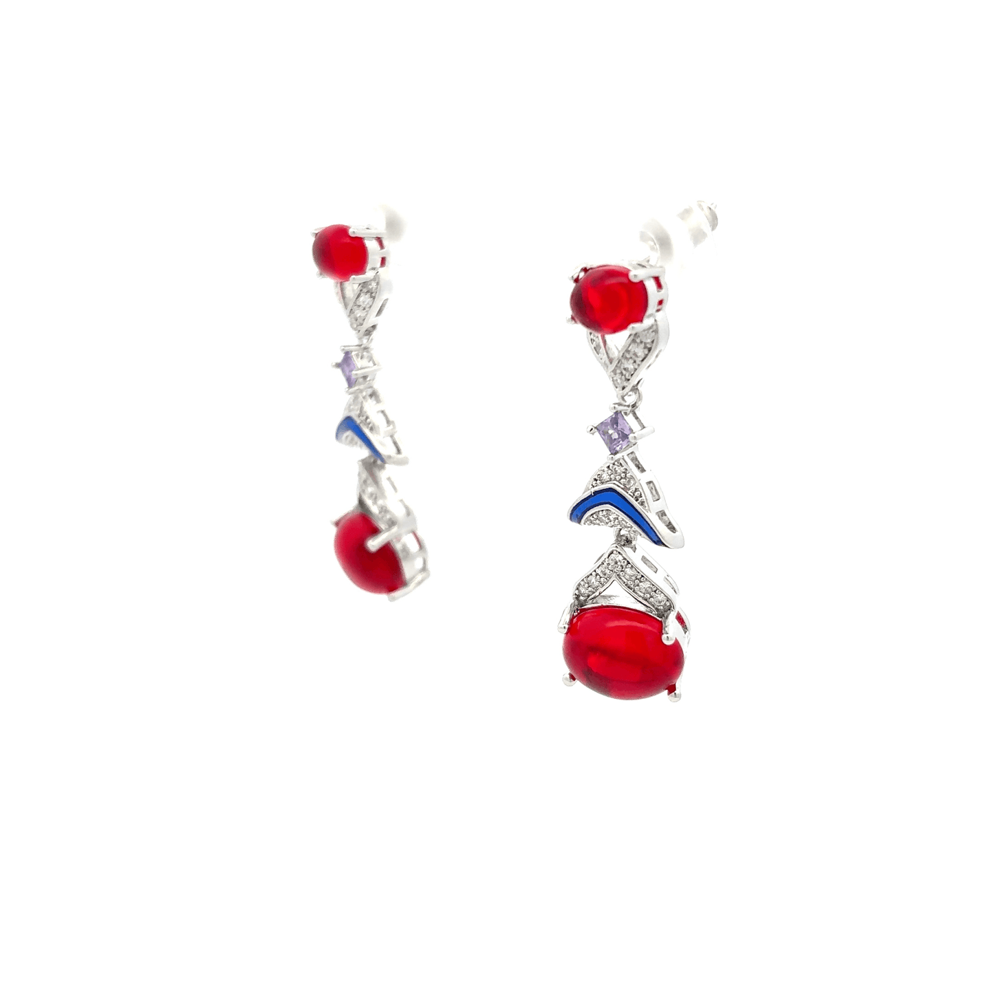 Elegant Red and Blue Necklace