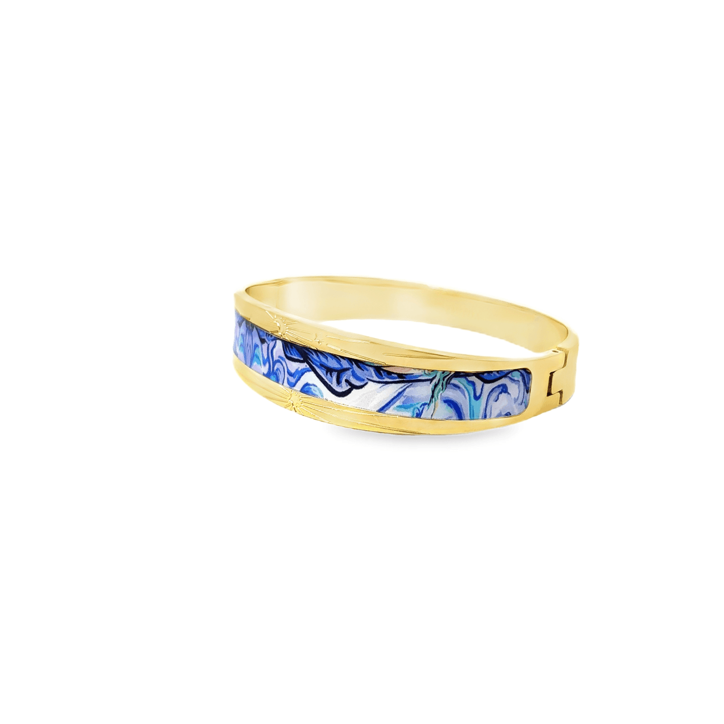 Elegant Gold and Blue Bracelet