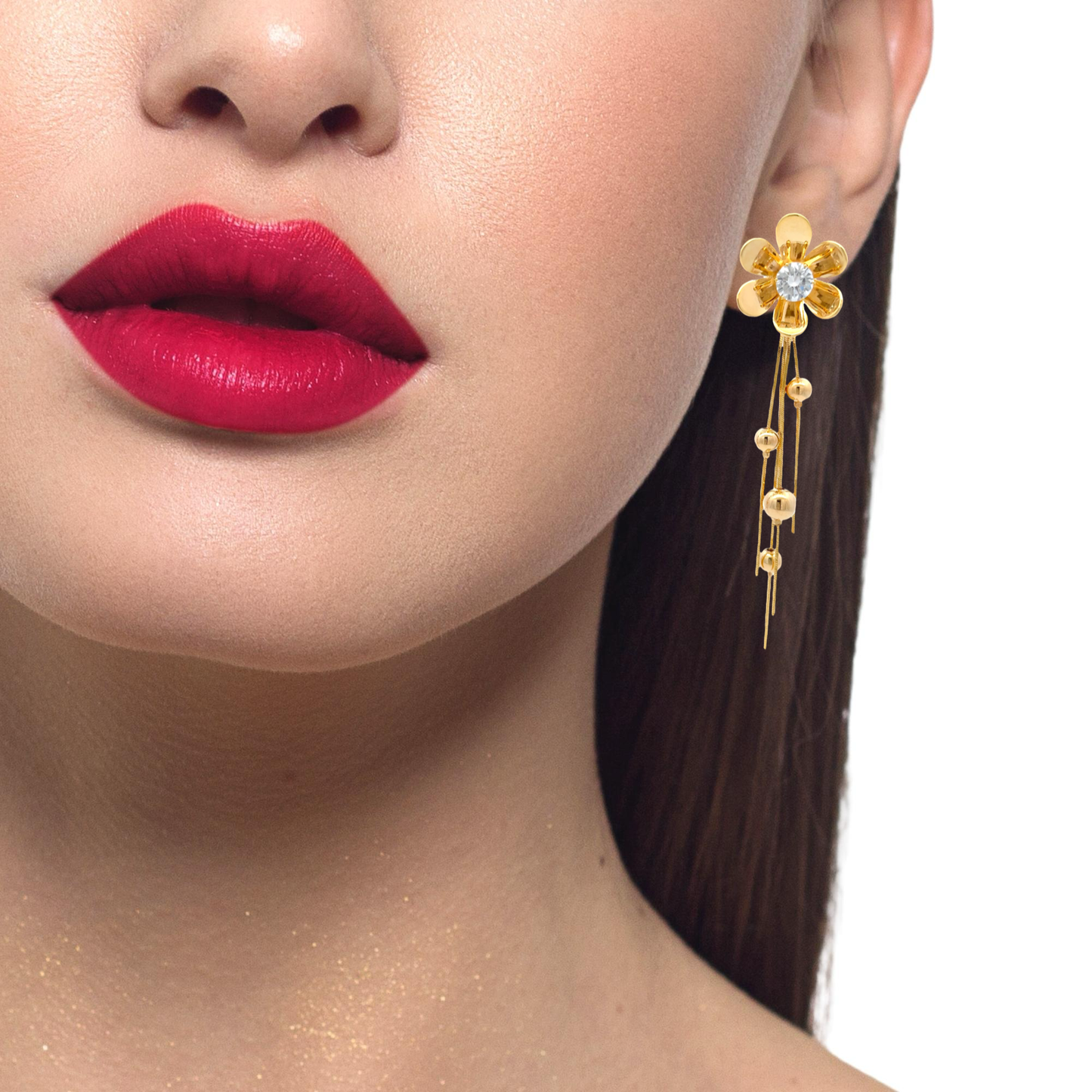 Elegant Floral Drop Earrings