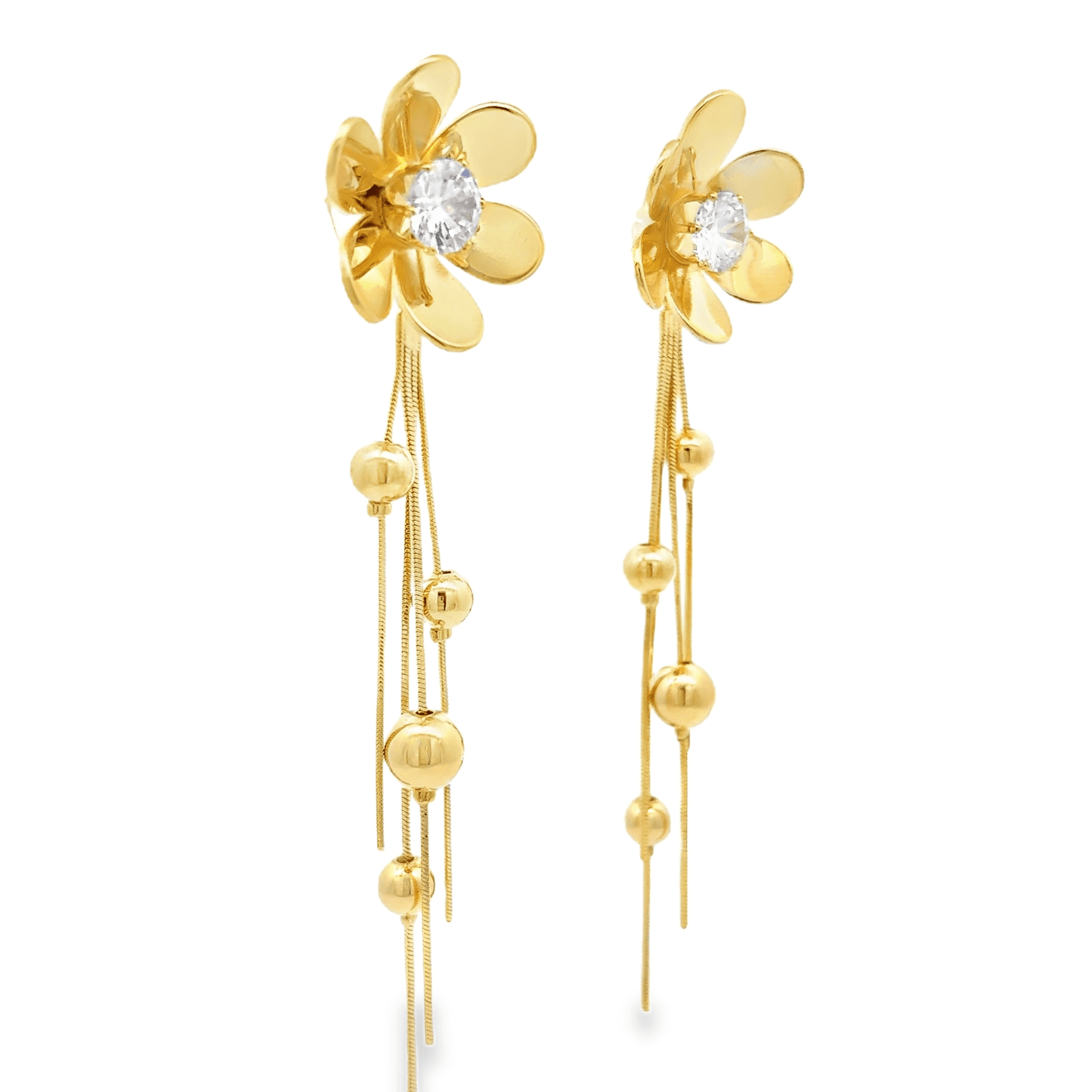 Elegant Floral Drop Earrings