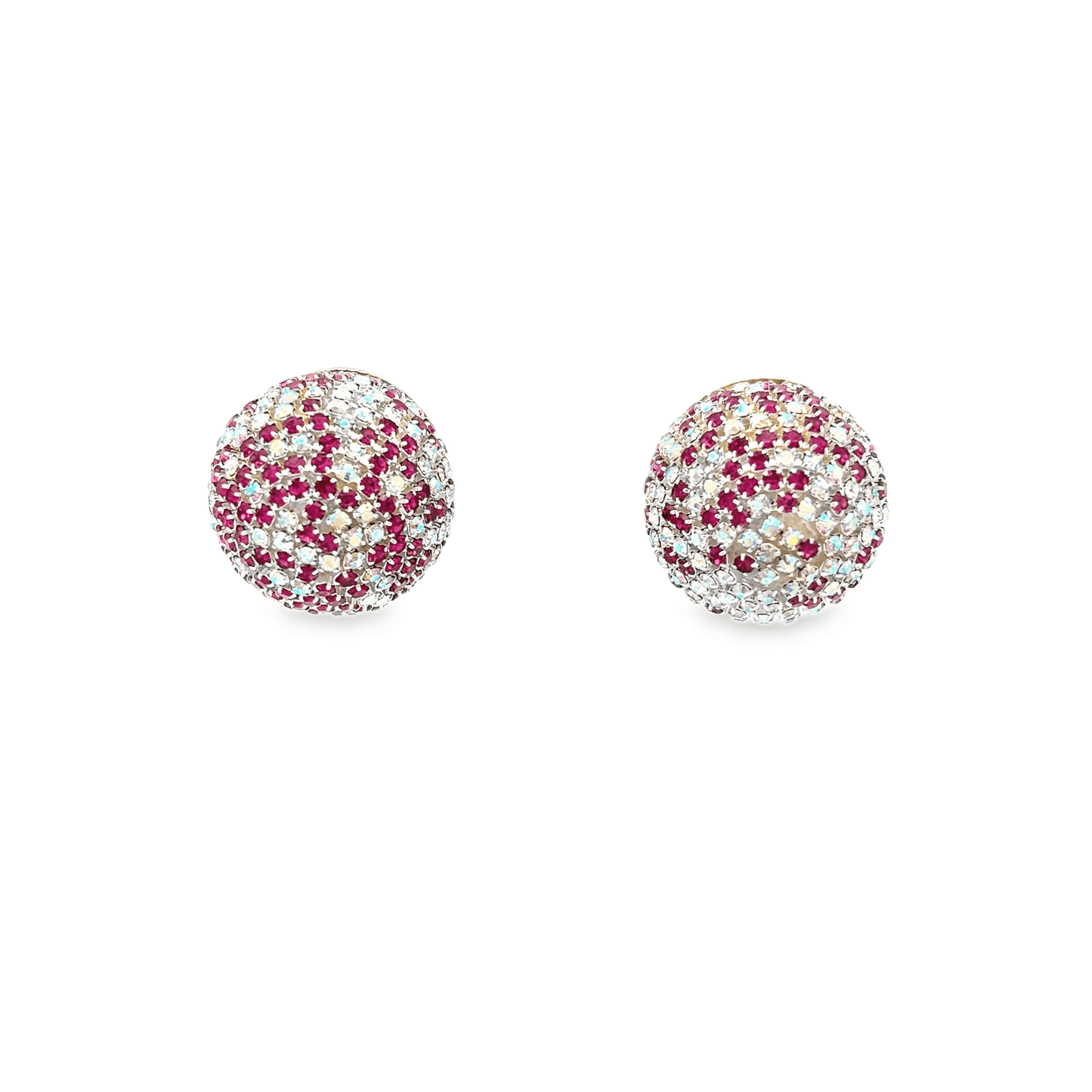 Elegant Ruby and Diamond Earrings
