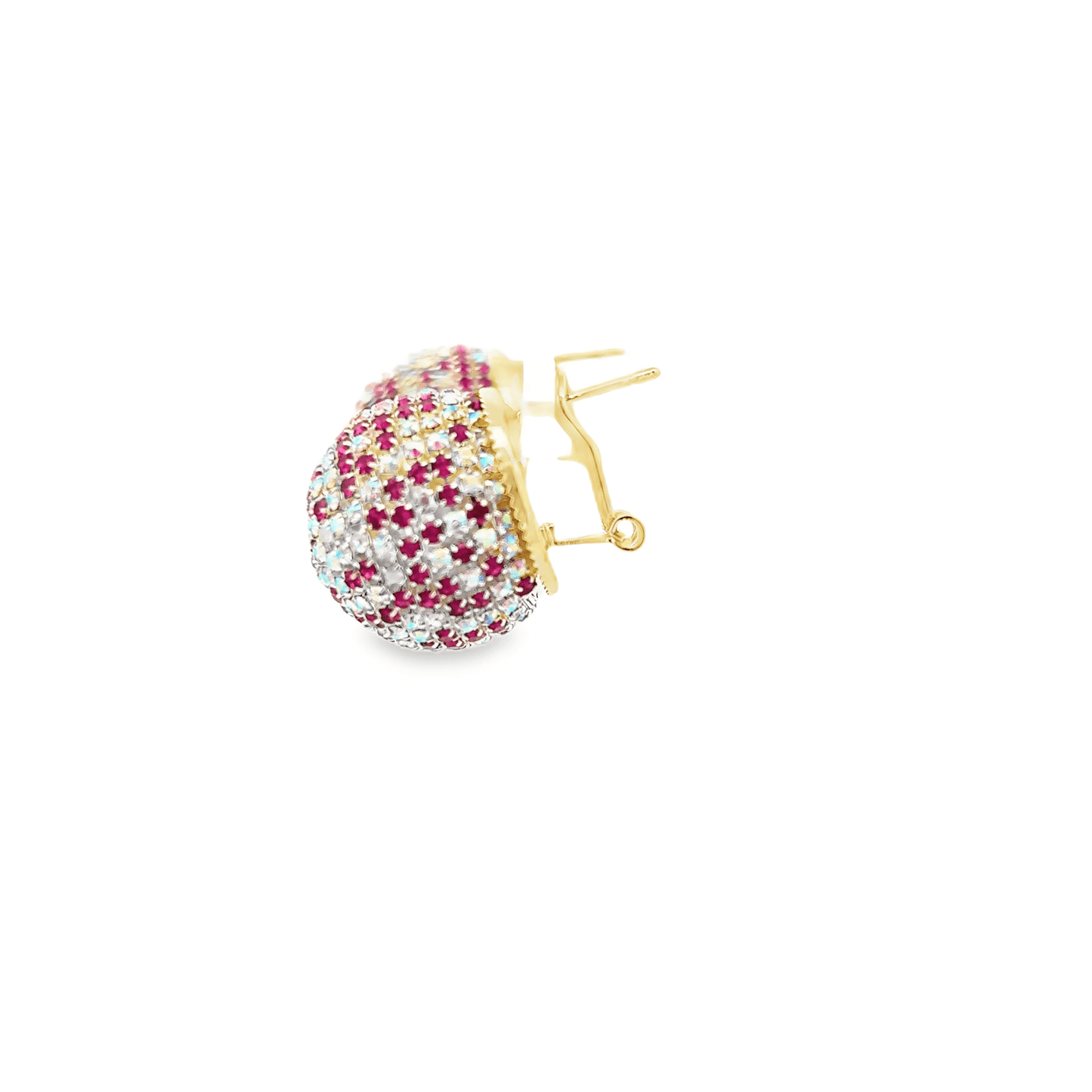 Elegant Ruby and Diamond Earrings