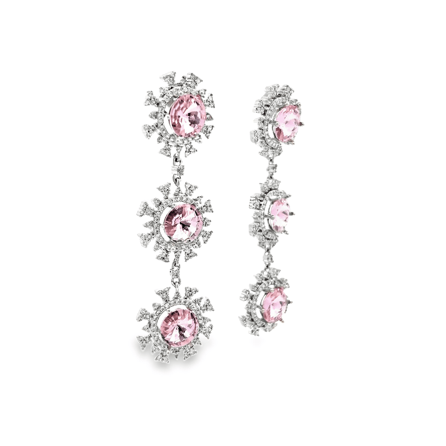 Elegant Pink Drop Earrings
