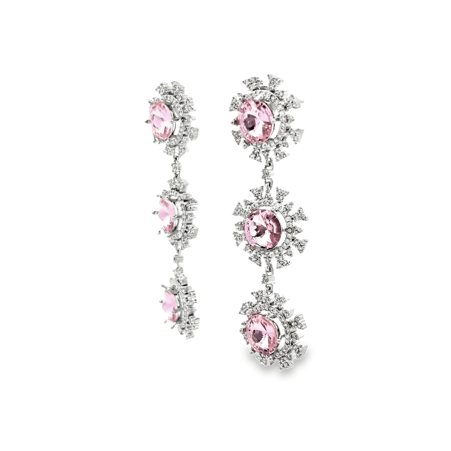 Elegant Pink Drop Earrings