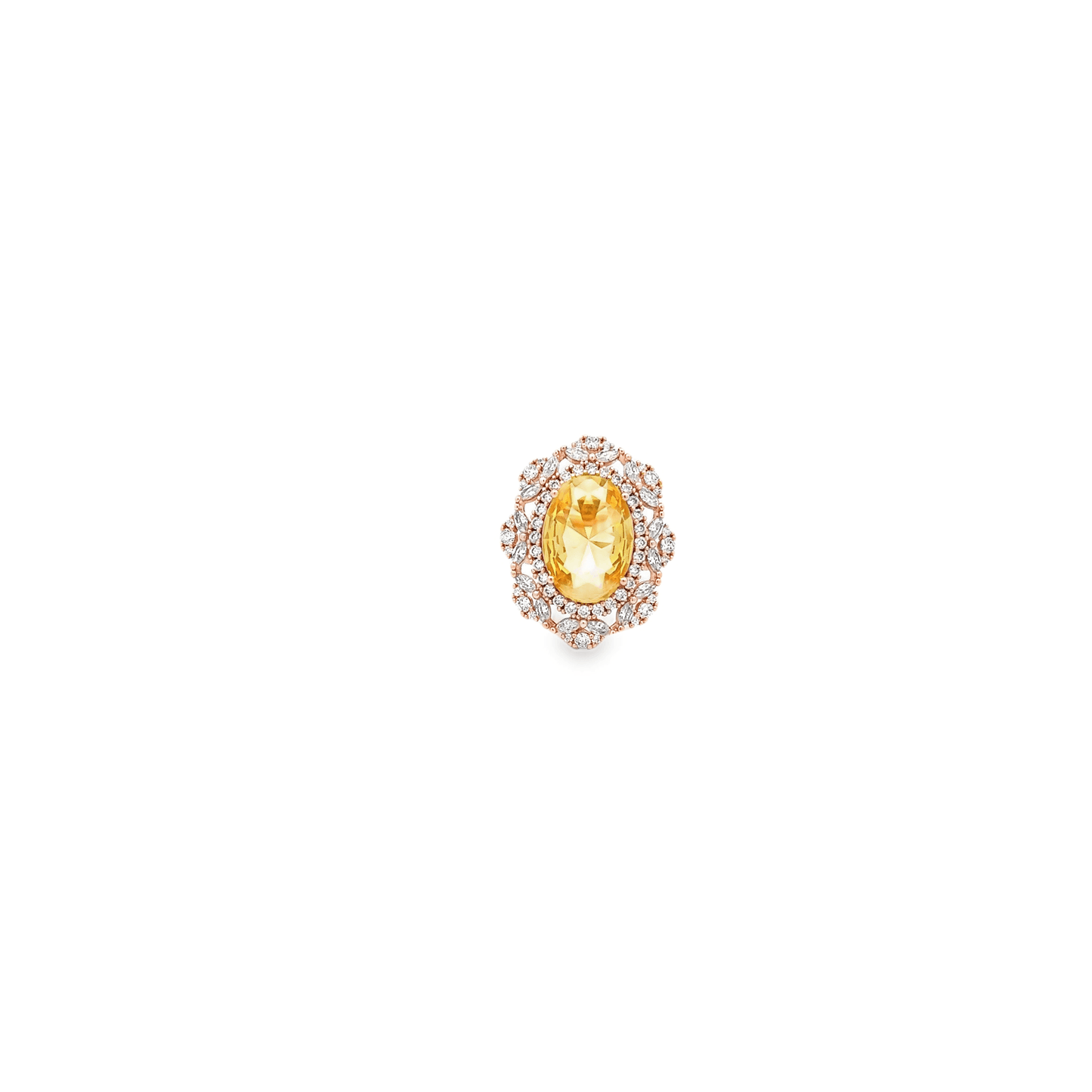 Elegant Yellow Gemstone Ring