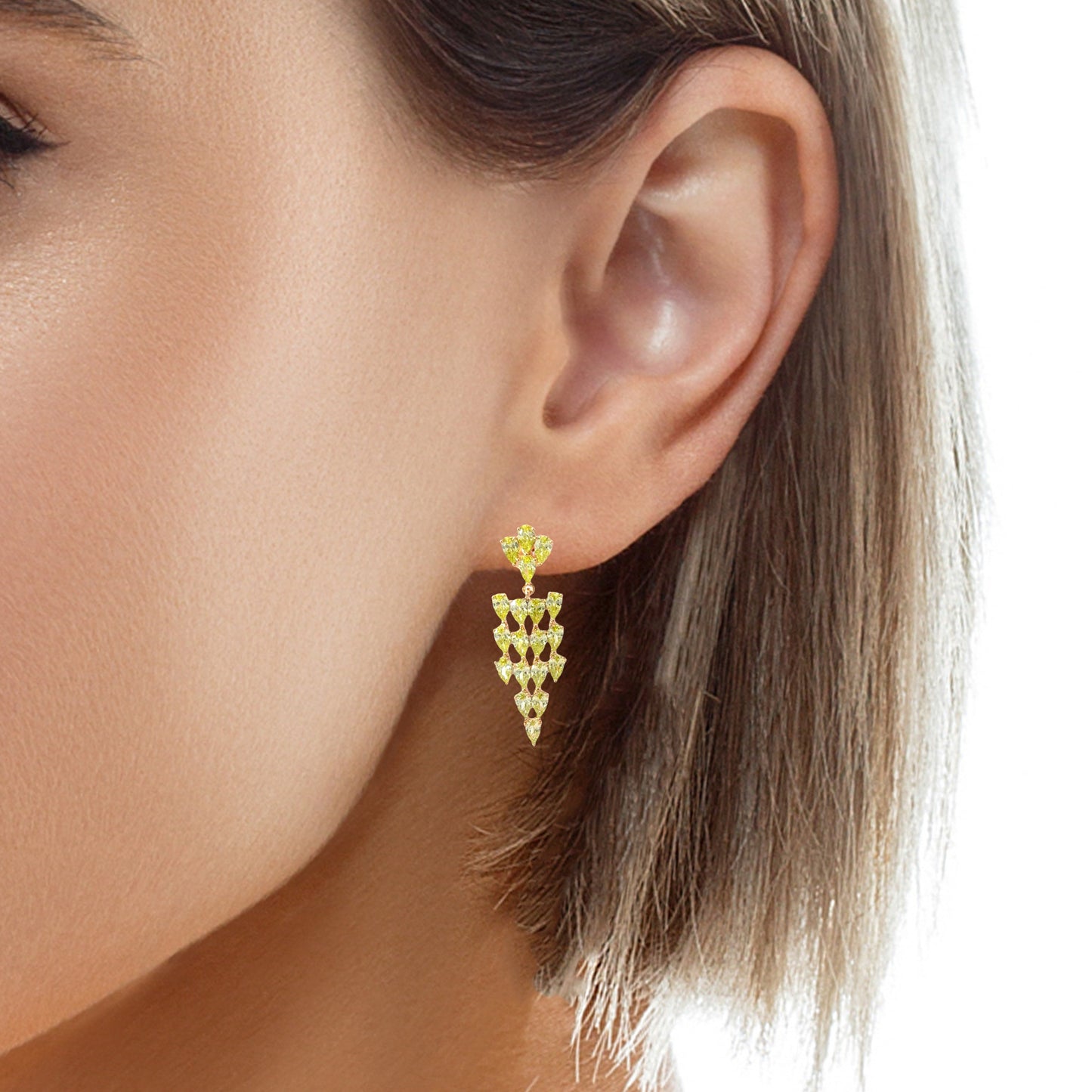 Elegant Green Drop Earrings