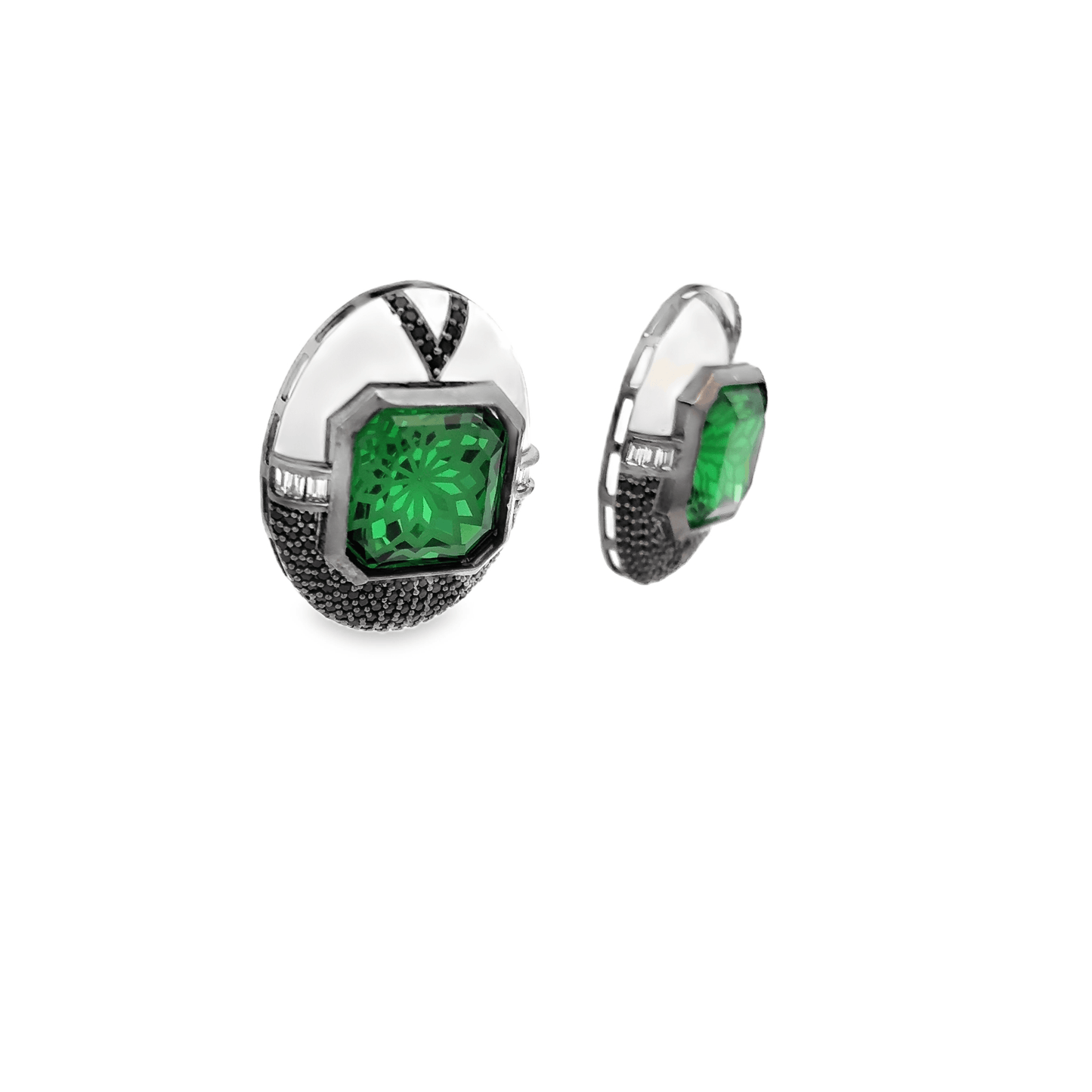 Elegant Green Gemstone Earrings