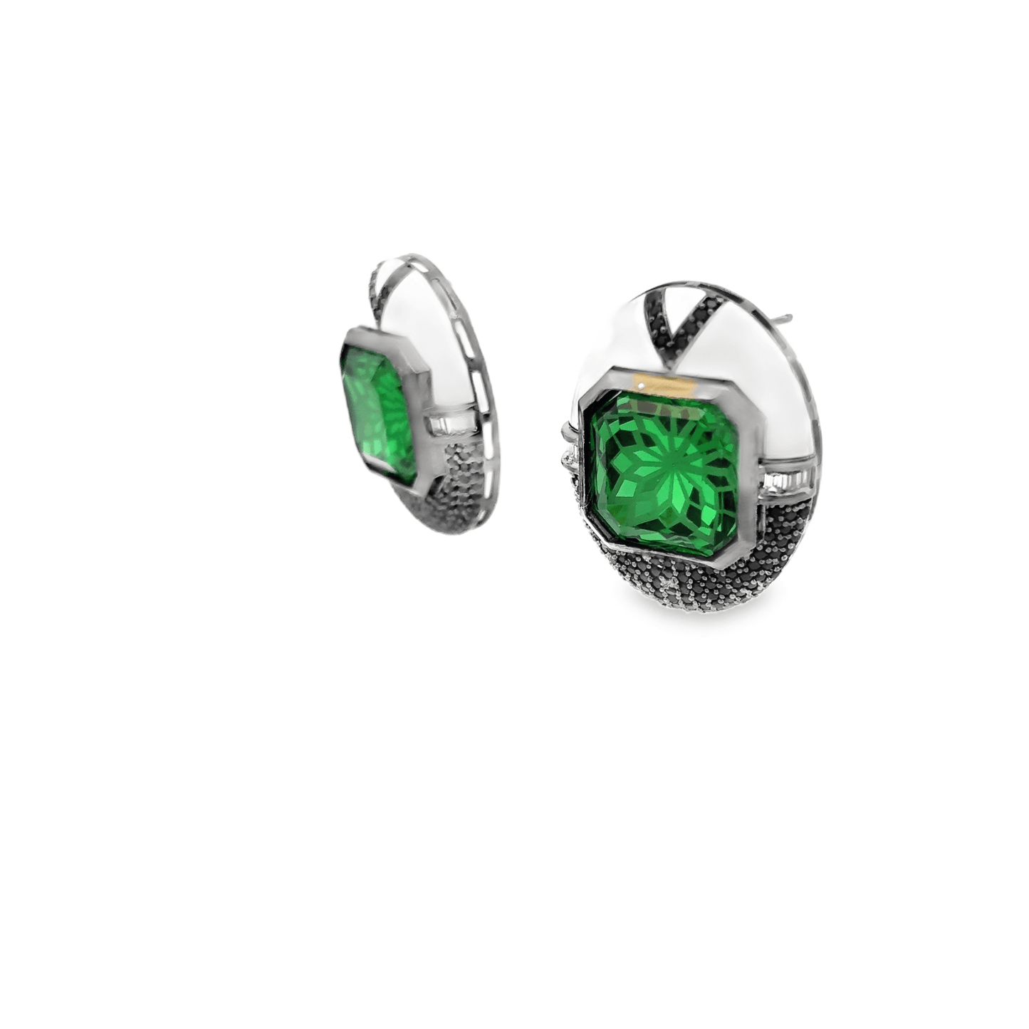 Elegant Green Gemstone Earrings
