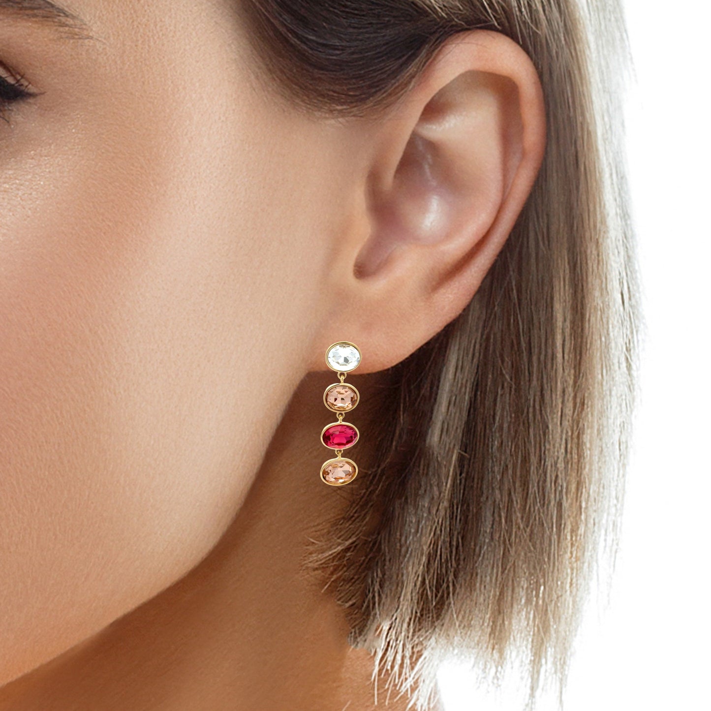 Elegant Multi-Colored Drop Earrings