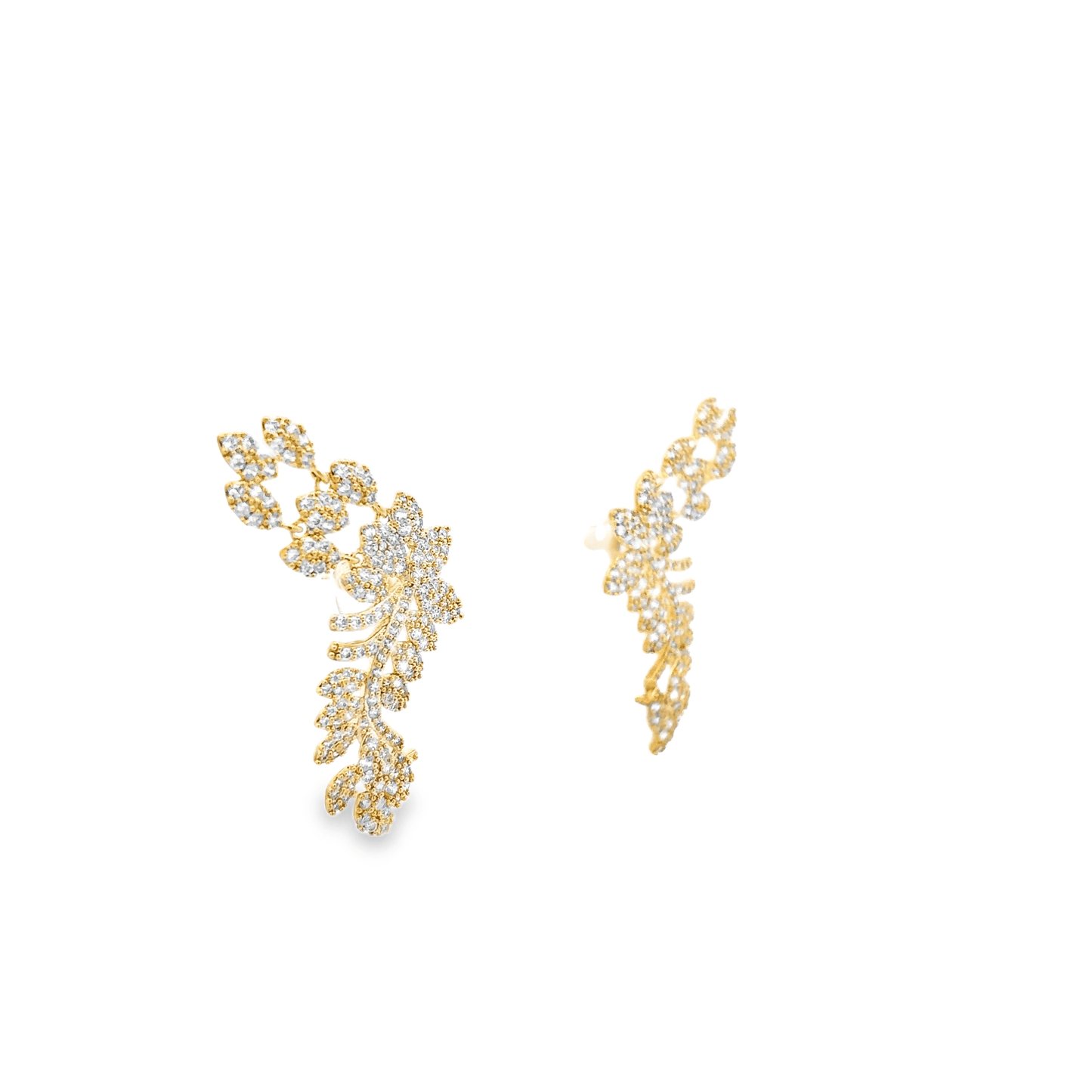 Elegant Floral Gold Earrings