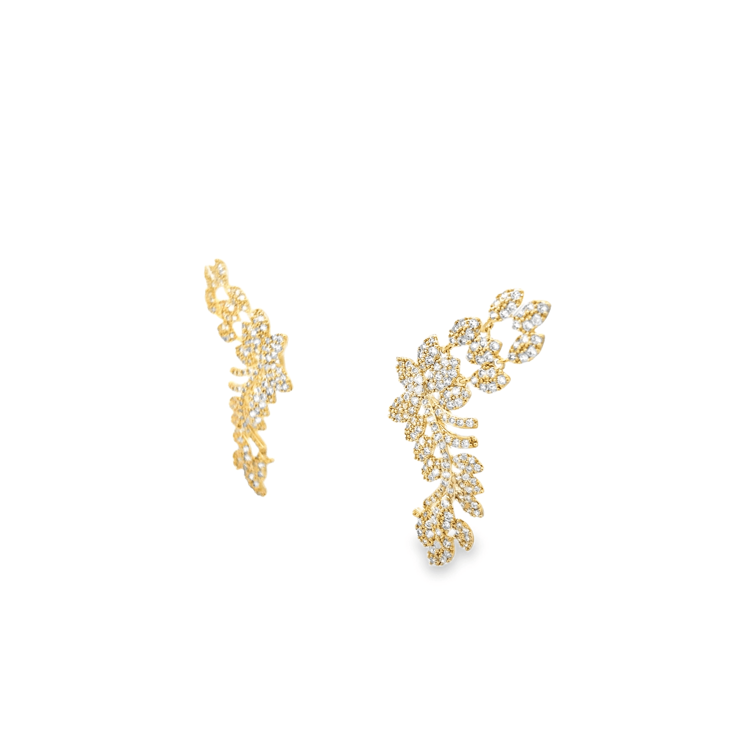 Elegant Floral Gold Earrings