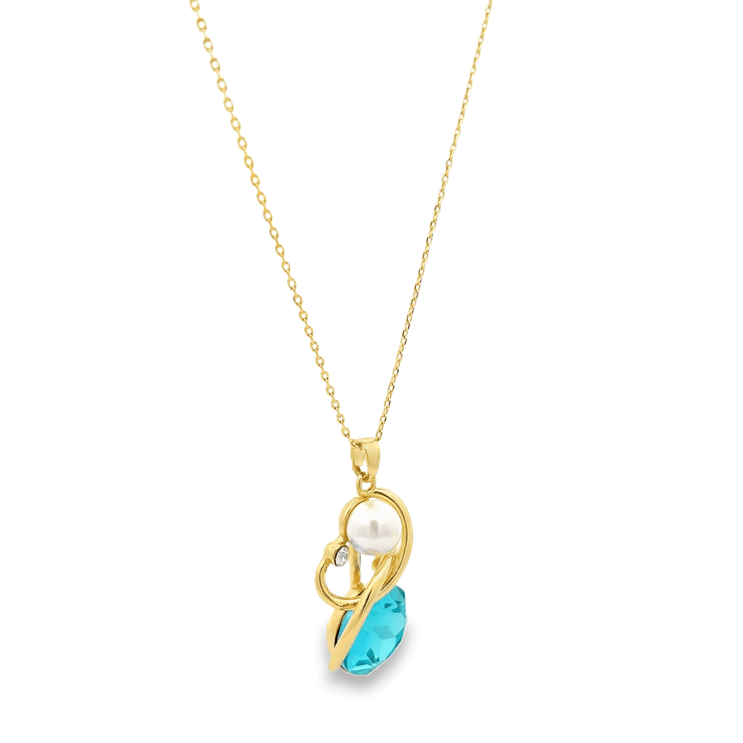 Elegant Gold and Turquoise Pendant