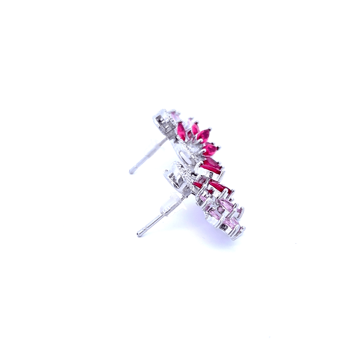 Elegant Pink Swan Studs
