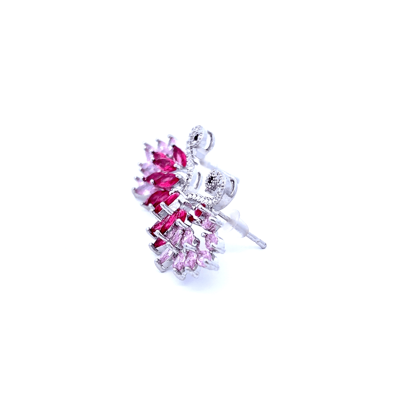 Elegant Pink Swan Studs