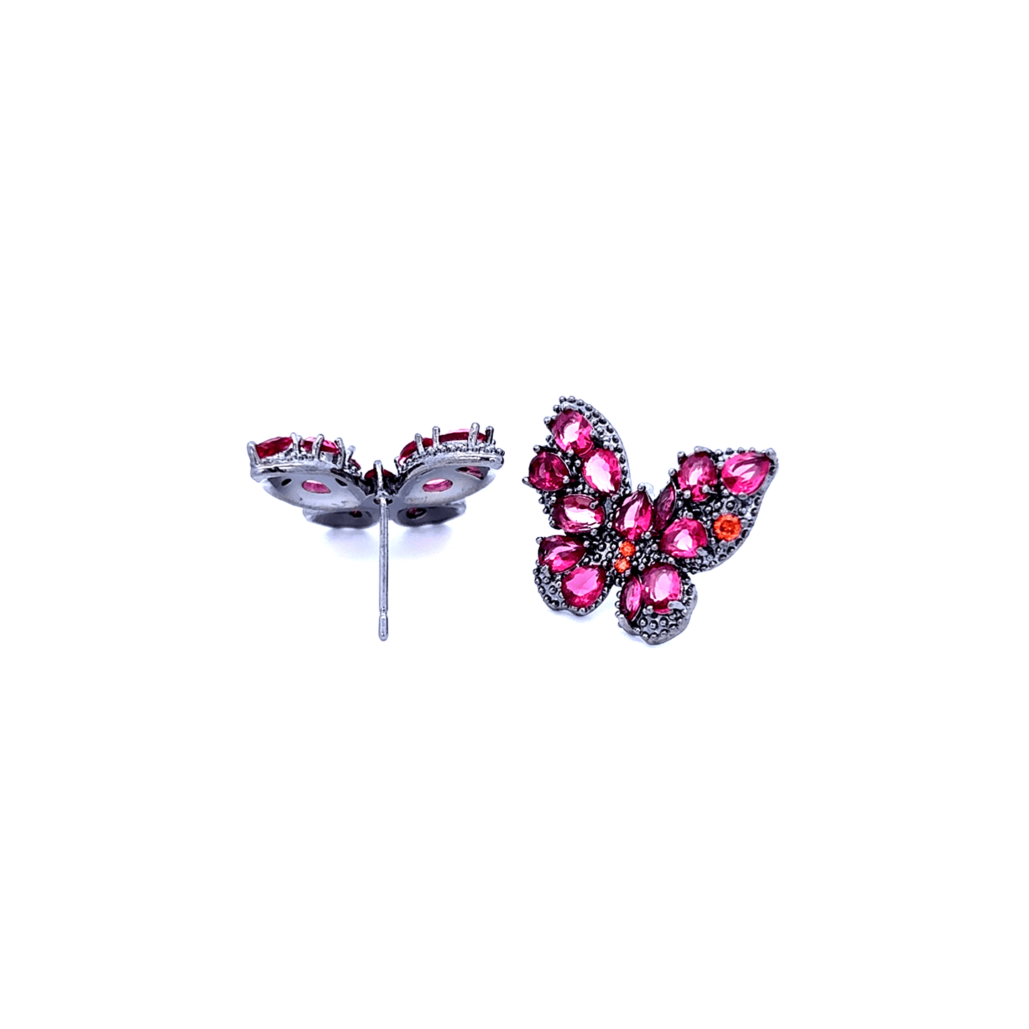 Classic Ruby Cluster Stud Earrings