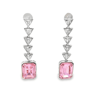 Elegant Pink Gemstone Earrings