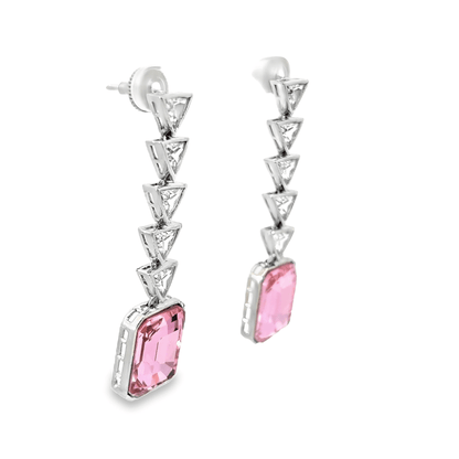 Elegant Pink Gemstone Earrings