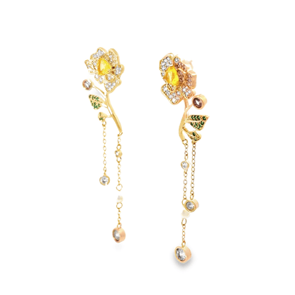 Elegant Floral Drop Earrings