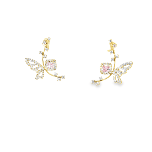 Elegant Floral Butterfly Earrings