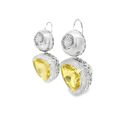 Elegant Yellow Sehrova Crystal Necklace