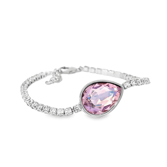 Elegant Pink Crystal Bracelet