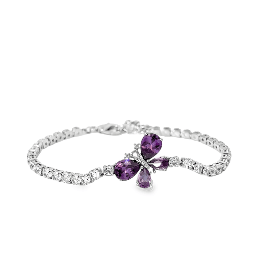 Purple Butterfly Bracelet