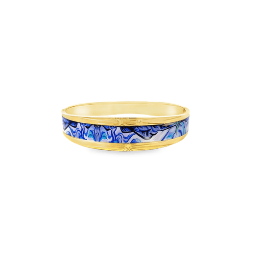 Elegant Gold and Blue Bracelet