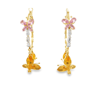 Elegant Nature Inspired Hoops Earrings