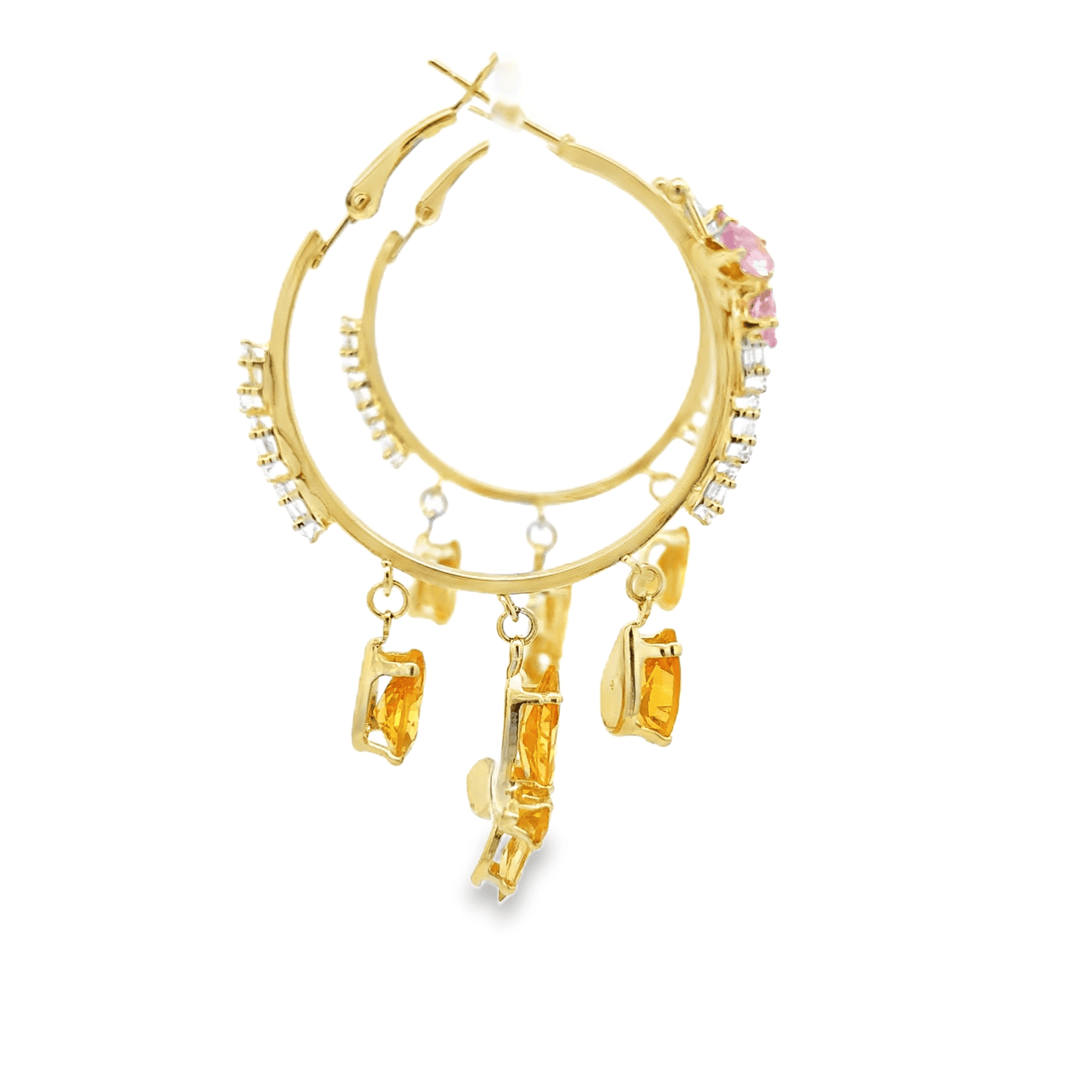 Elegant Nature Inspired Hoops Earrings