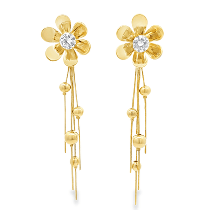 Elegant Floral Drop Earrings