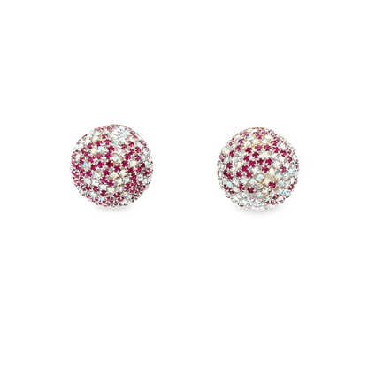 Elegant Ruby and Diamond Earrings