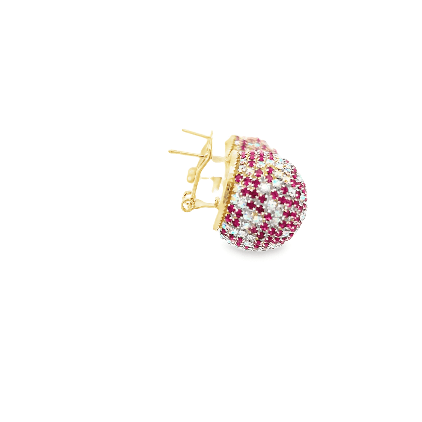 Elegant Ruby and Diamond Earrings