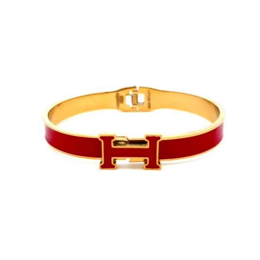Stylish Red and Gold Bracelet