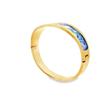 Elegant Gold and Blue Bracelet