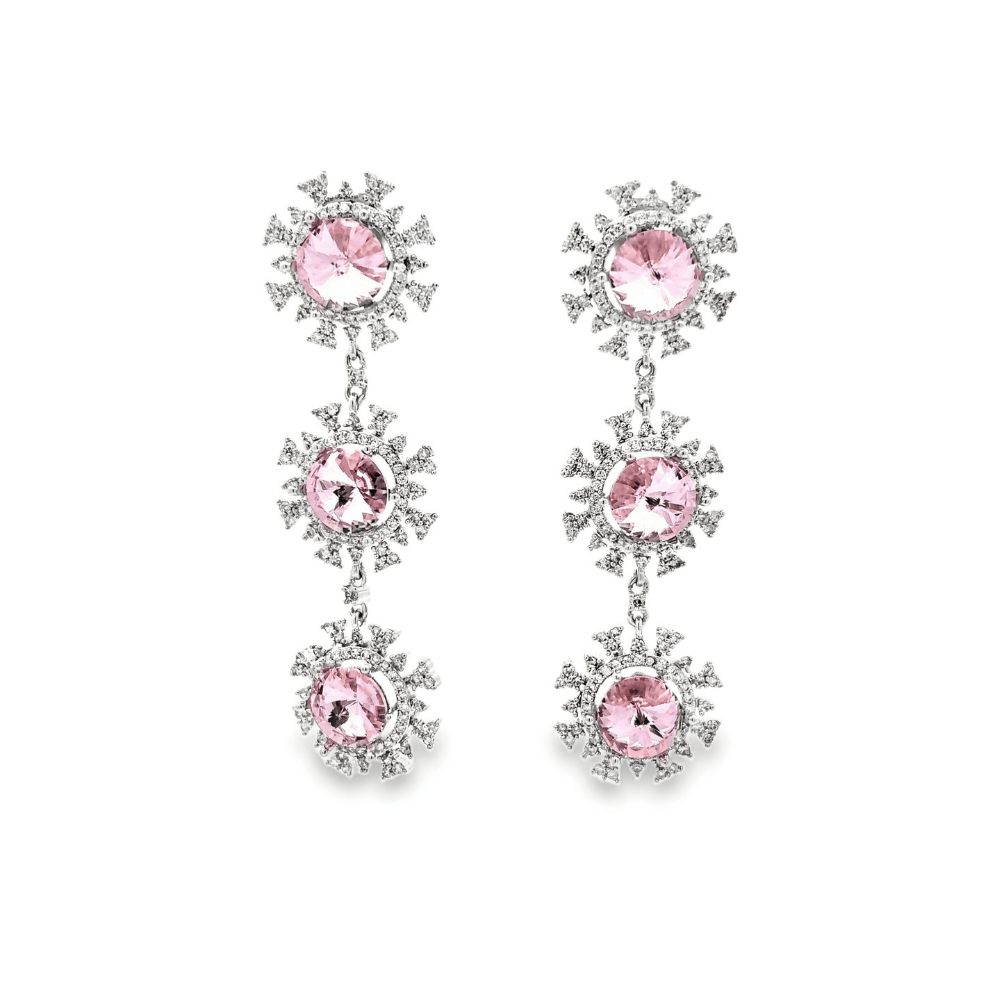 Elegant Pink Drop Earrings