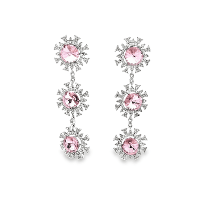 Elegant Pink Drop Earrings