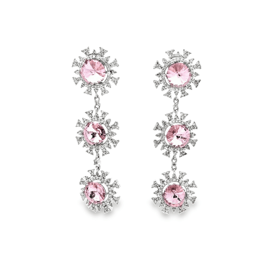 Elegant Pink Drop Earrings